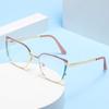 82019 Квадратные плоские очки женские 4 Anti-Blue Light Spring Foot оправа очки