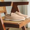 2025 New Autumn Casual Flat Shoes Retro Slip-on Men Driving Shoes Suede Daily Laightweight Leisure Shoes Man's Soft Loafers