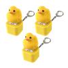 1/2/3Pcs Ducky Caps Keychain Fidget Toy Sounding Pendant Stress Reliever Duck Keyboard Fidget Toy Keychain