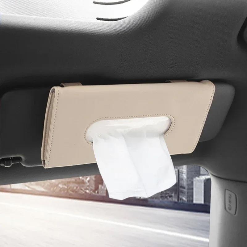 Universal Car Sun Visor Tissue Box Holder Portable Auto Paper Towel Storage Organizer for Travel and Rides