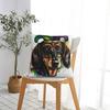 Mardi Gras Cutie Dachshund Pillowcase Polyester Cushion Cover Decoration Throw Pillow Case Cover Home Zipper 40X40cm