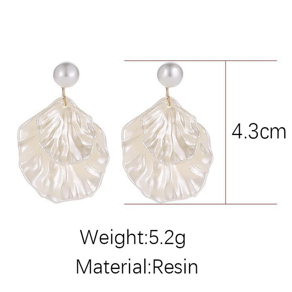 New Shell Style Women Earrings Simple Versatile Earrings Sweet Fan Shell Earrings
