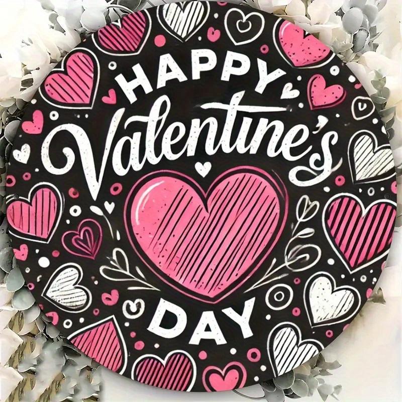 1 шт. Современная деревянная табличка на дверь с надписью «С Днем святого Валентина» — многофункциональный праздничный настенный декор с акцентами в виде сердца для использования дома и на улице