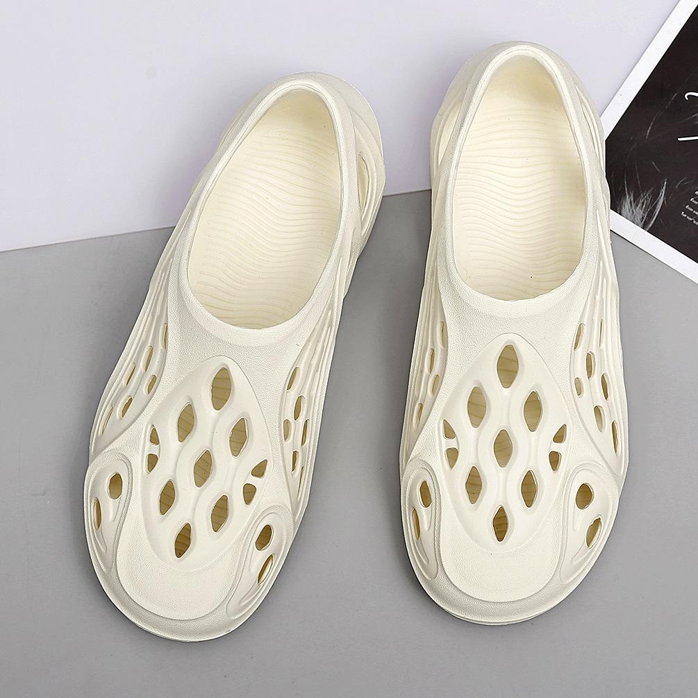 Пара кокосовых дырок обувь мужчины наступают на дерьмо чувство полые сандалии летняя пляжная обувь педаль сумка головные тапочки прилив