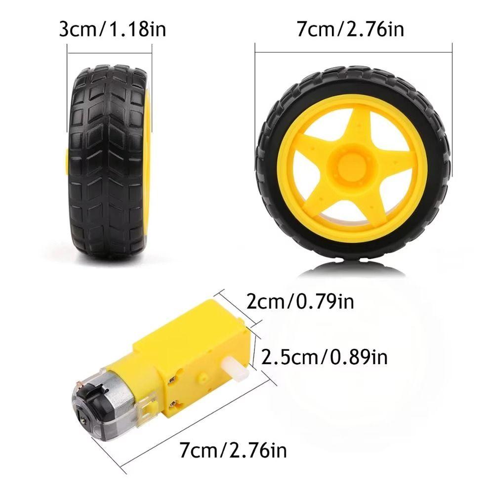 Magnetic TT Motor Tire Wheel 3-6V Dual Shaft Gear Motor DC Electric Motor Arduino Smart Car