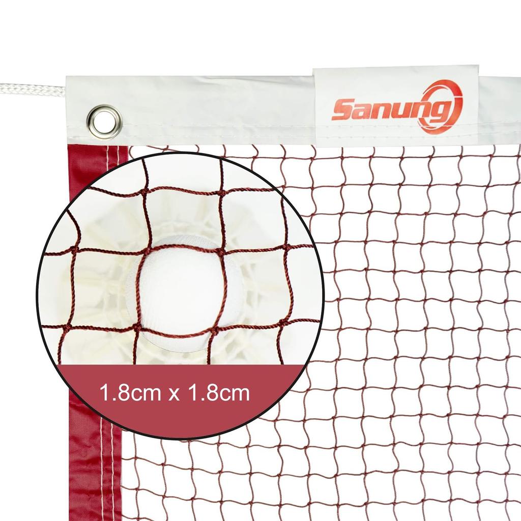 Sanung Badminton International Standard with Storage Ideal for Daily and Professional Easy Installation Net, Size, Adjustable, Portable, Bag,