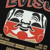 Evisu Мужская футболка с двусторонним принтом головы Будды Топы 2ESHTM3TS546LFCT