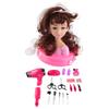 Doll Head Hair Styling Set for Children Toy Makeup Pretend Playset Dress Up Play Set Play Game for