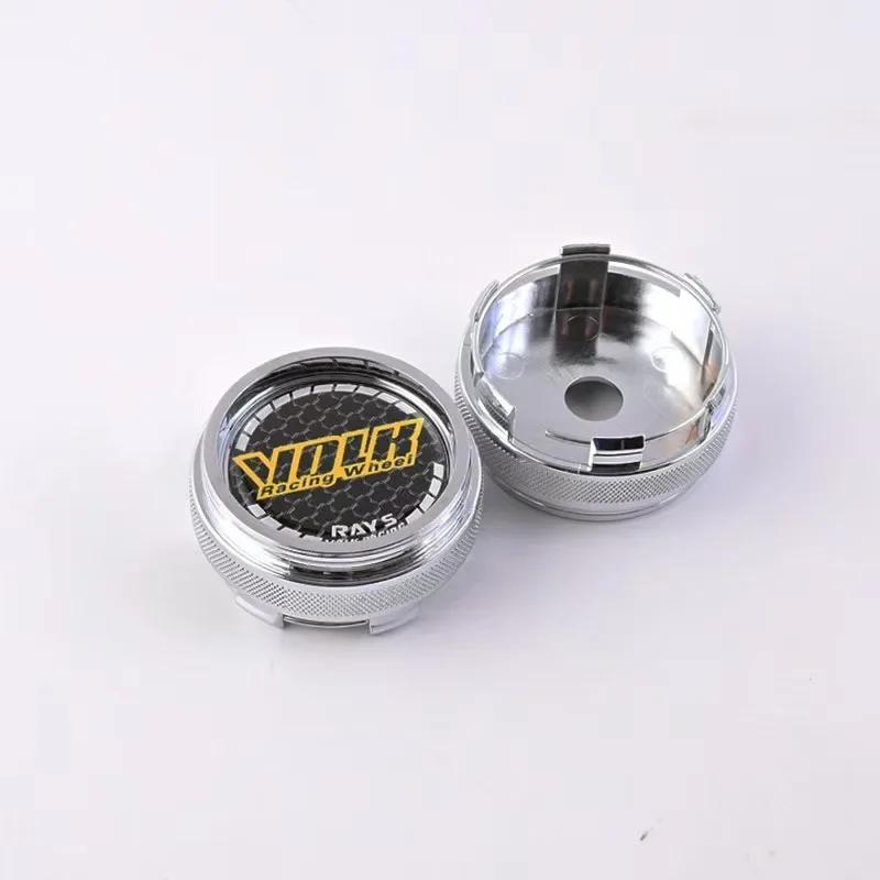 4pcs Volk Rays Wheel Center Caps Hub 60mm Car Rims Replace Dust-proof Alloy Cover Hubcaps Auto Styling Accessories