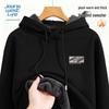 Мужская теплая толстовка с капюшоном Jeanswest, на флисовой подкладке, свободного кроя