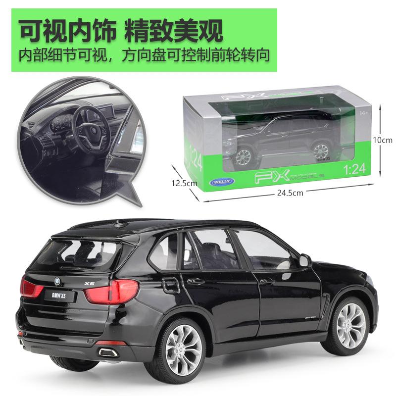 WELLY 1:24 Scale Diecast Car Toy BMW X5 High Simulation Model Classical SUV Metal Alloy Toy Car For Children Gifts Collection