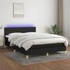 VidaXL Slat Bed Base with Mattress and LED, Upholstered Bed, Double Bed, Adult Bedroom Interior Bed, 3133559