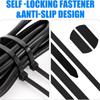 1000/100Pcs Self-locking Nylon Ties Adjustable Fastening Loop Tie Cables Bundle Set For Home Office Detachable Cord Tie Straps