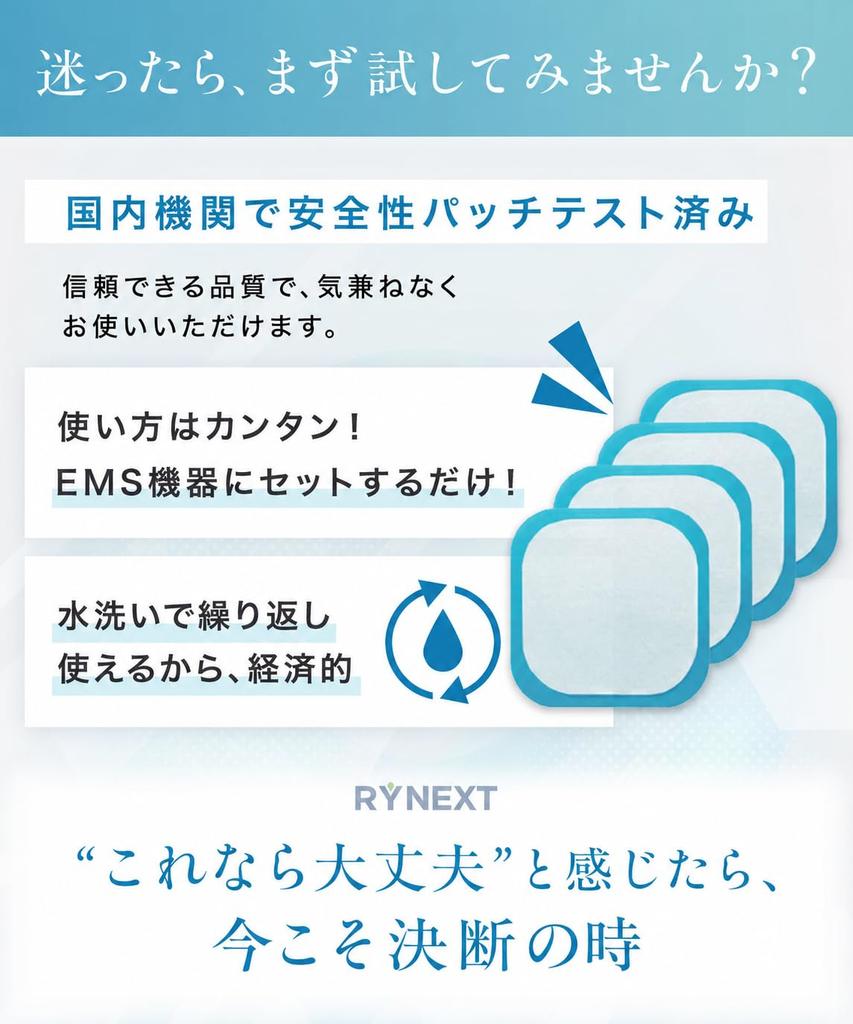 RYNEXT Thermal EMS Equipment Replacement Pads Patch Tested by Domestic