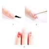 Rose Gold 3Pcs/set Nail Art UV Gel Liner Painting Brushes Drawing Flower Striping Design Manicure Tools Kits
