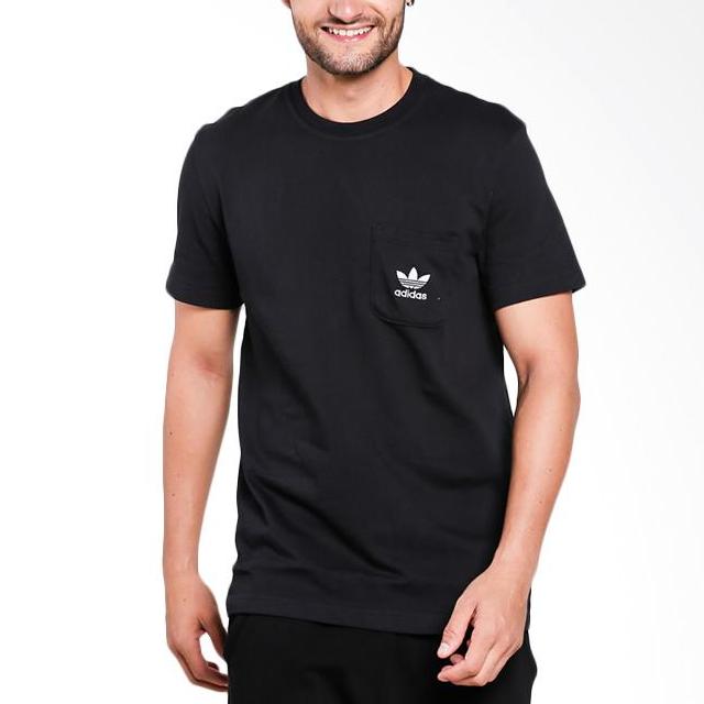 Adidas Оригинальная спортивная футболка с коротким рукавом и логотипом Clover, мужские топы, черная CW5174