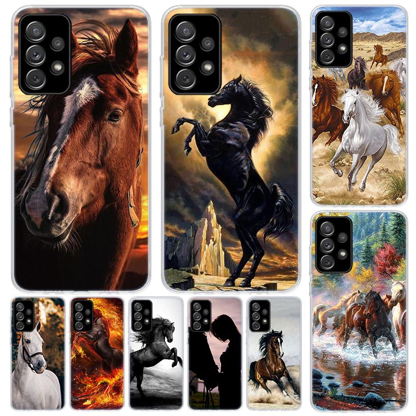 Чехол для телефона Samsung Galaxy A51 A50 A71 A70 A21S A31 A41 A10 A20E A30 A40 A01 A11 A6 A7 A8 с изображением скачущей лошади 'Великая Красота'