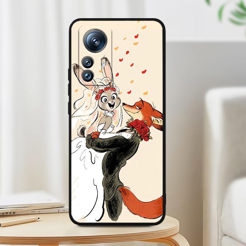 Anime Zootopia Judy&Nick For Xiaomi Mi 13T 13 12T 12 11T 11i 11 A3 10T 10 9 Pro Lite Ultra 5G Black TPU Phone Case