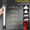 Magnetic Rechargeable Work Light with Display, 6 Modes 180° Adjustable, Hands-Free Flashlight for Car Repairing/Inspection/Garage/Workshop/Emergency,