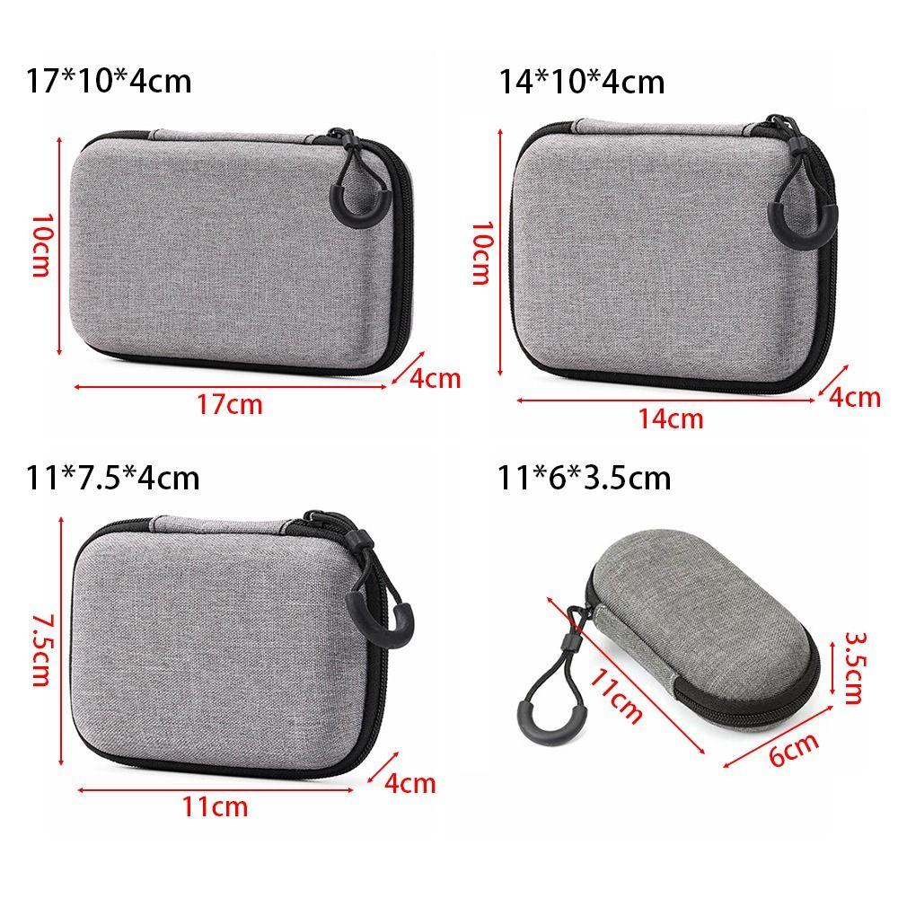 1Pcs Mini Zipper Earphone Case Earphone/Phone/Charging Cable Pouch Carrying Bag EVA Storage Bag