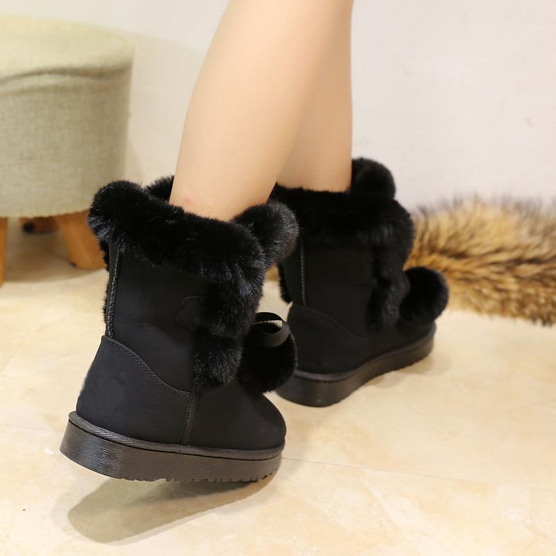 Модные женские сапоги 2024 года, новые зимние утепленные женские зимние сапоги с нескользящей толстой подошвой, розовые плюшевые короткие сапоги Botas Mujer
