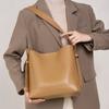 Women's Genuine Leather Shoulder Bag Versatile Crossbody Bag Large Capacity Bucket Bag New