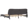LED Bed Frame without Mattress  Hvar  Gray 200x200 cm