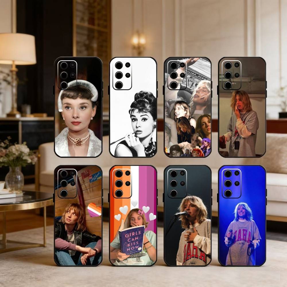 A-Audrey H-Hepburn Super Actor Phone Case For Samsung S25,S24,S21,S22,S23,S30,Ultra,S20,Plus,Fe,Note,5G Black Cover