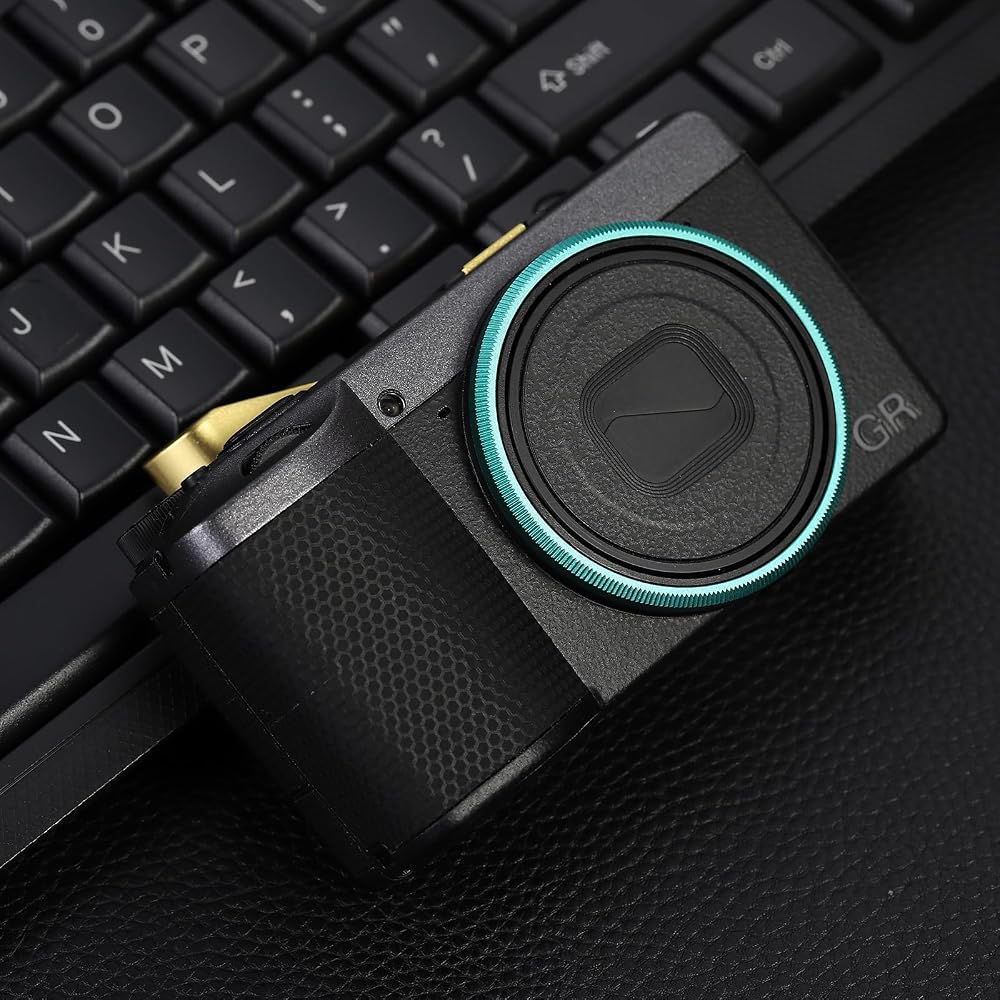 Haoge RRC-GR4 - Glass Green Metal Decorative Ring Cap for RICOH GR IV Camera, GN-3 Replacement