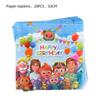Cocomelon Balloons Watermelon Baby Cake Topper Birthday Banner Party Decoration Background Stickers Kid Boy Disposable Tableware