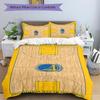 3Pcs Golden State Warriors Court Bedding Set Quilt Cover Pillowcase Home Christmas Xmas Halloween Gift 1 Duvet Cover 2 Pillowcase M929281