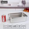 Прямоугольный контейнер для хранения продуктов из нержавеющей стали 304