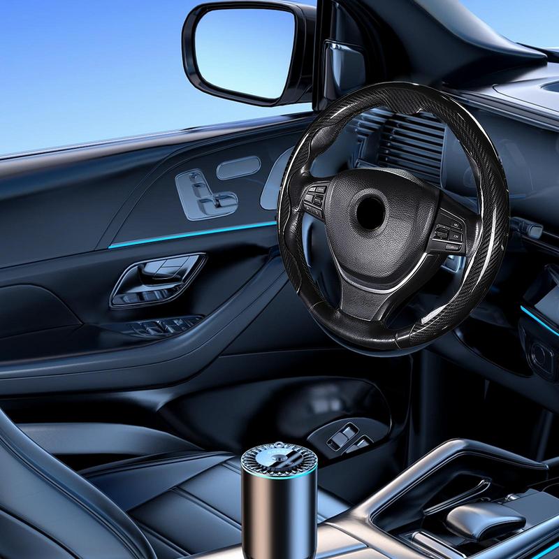Чехол на руль из углеродного волокна Универсальный Нескользящий Чехол-бустер для руля Противоскользящие Аксессуары