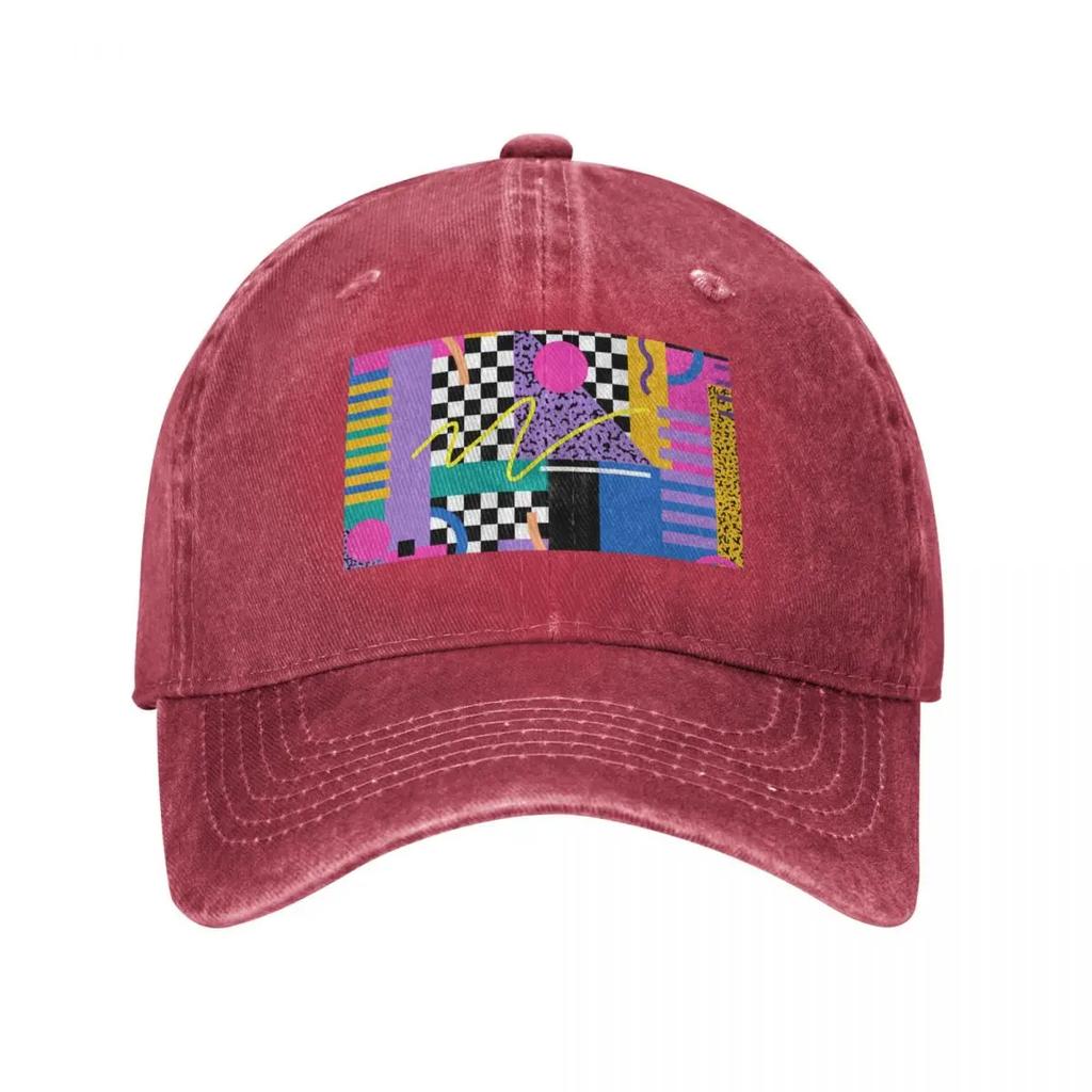 Memphis Pattern Retro s s Baseball Cap Horse Hat Unique hats Rugby Hat Unisex Luxury For Women Unisexs
