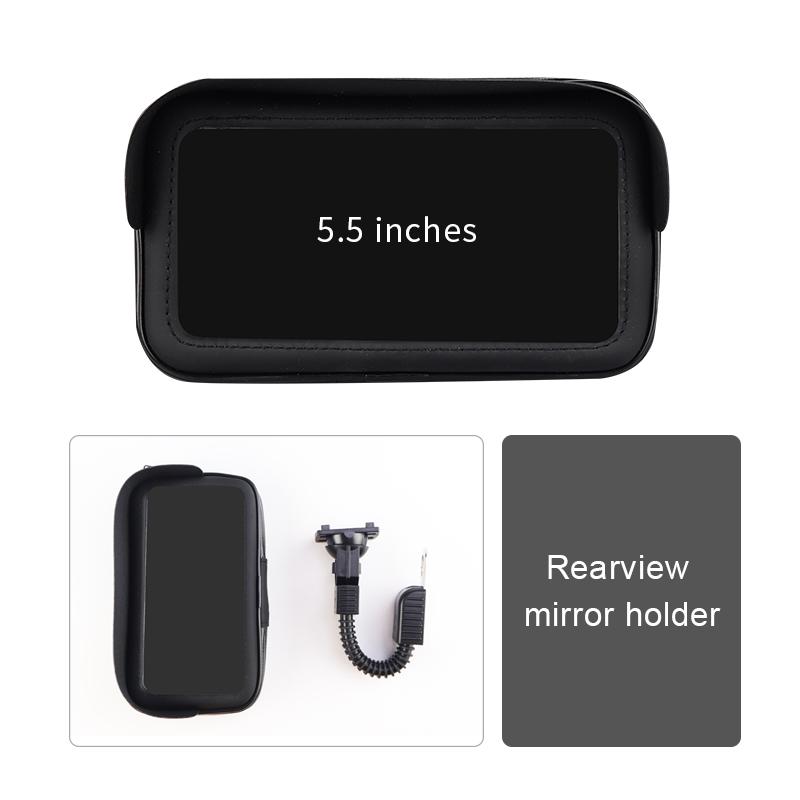 Waterproof Sunscreen GPS Navigation Motorcycle Phone Holder 360 Rotation Bike Phone Bag Holder