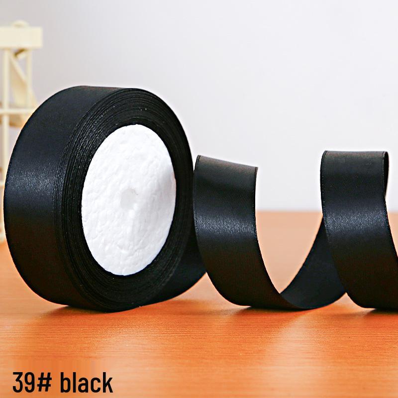 Полиэстеровая атласная лента 2,5 см для подарочной коробки и аксессуаров для волос