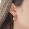 ELLE Jewelry 14K 2-way One-Touch Earrings (Gold Pin) ELGPEE495