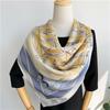 110*110 Cm Square Silk Scarf Women's Fashion Printed Small Neck Scarf Office Women's Hair Belt Folar Handkerchief Women's Handkerchief Shawl Scarf