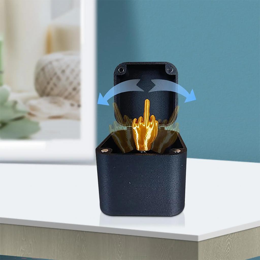 Christmas Interesting Prank Gift Middle Finger In Box Christmas Box Funny Creative Gifts Office Desk Decoration Home Decoration