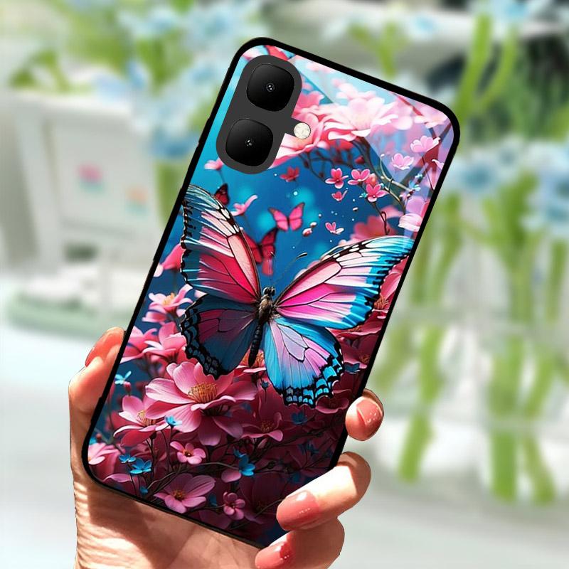 Для Infinix Smart 10 Smart10 Чехол X6725 Закаленное Стекло Чехол для Телефона Для Tecno Pop 10 Pop10 Чехлы Защитный Чехол от Падения Funda