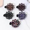 Flexible Headwear Accessories Hairpins Crystal Flower Rhinestone Hair Clip Dovetail Duckbill Pins