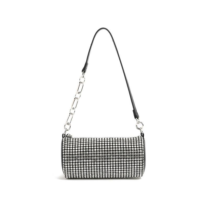 Bucket Bag for Women Luxury Designer Fake Diamond Shoulder Bag Pull Evening Bags and Wallets  Fashion Trend Small Crossbody