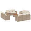 VidaXL Salon de Jardin avec Coussins 13 pcs, Canapés de Terrasse, Ensemble de Meubles de Patio, Mobilier d'Extérieur, Beige 3256387