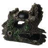 Artificial Resin Hollow Tree Trunk Ornaments Wood Hideout Cave Rocks Fish Hiding Fish Tank