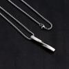 Unisex Trendy Titanium Steel Spiral Necklace with Hip-Hop Pendant