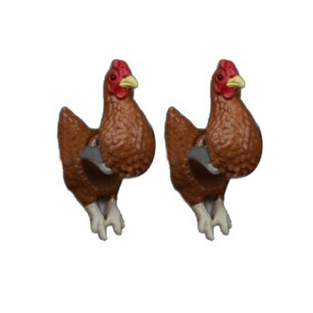 Забавные серьги-курицы ручной работы, украшения с фермерскими животными, легкие расписанные вручную серьги-курицы, элегантные серьги в стиле ретро, забавные подарки