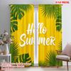 2pcs 2D Flat Printing Party Window Curtains Tropical Leaves Hello Summer Polyester Without Electricity All Season Party &