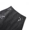 In Stock: Winter 2025 Women's 3D Beaded Sequined Wool A-line Skirt