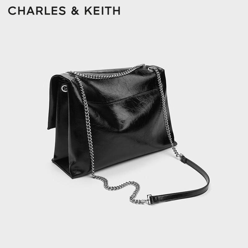 CHARLES&KEITH Большая мягкая сумка-кроссбоди на цепочке