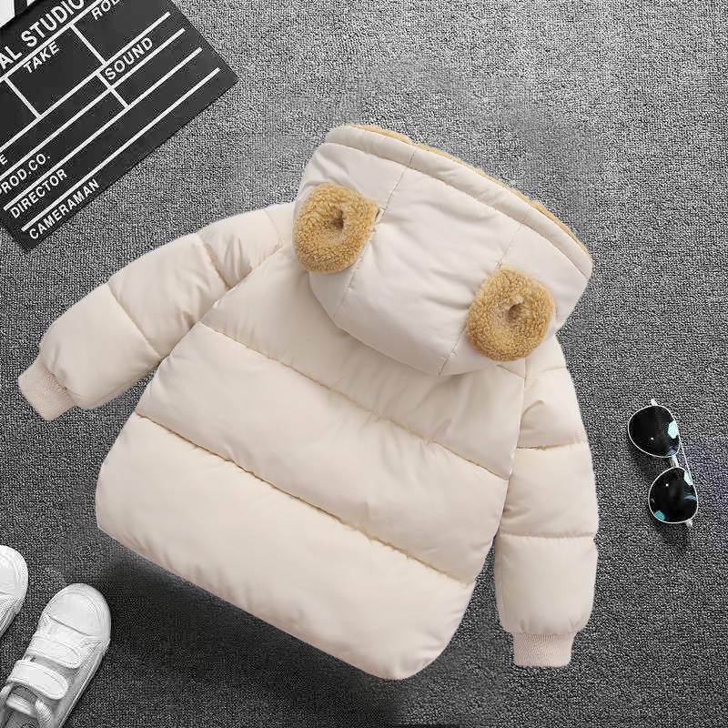 Куртка для маленьких девочек, зимняя куртка для мальчиков, пальто, детская теплая верхняя одежда с капюшоном, пальто, детская одежда